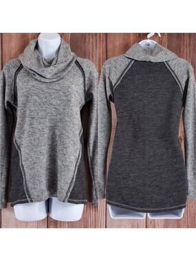 KUHL Nova Pullover Womens Size XS Gray Wool Blend 4213 Cowl Neck Sweater 4213